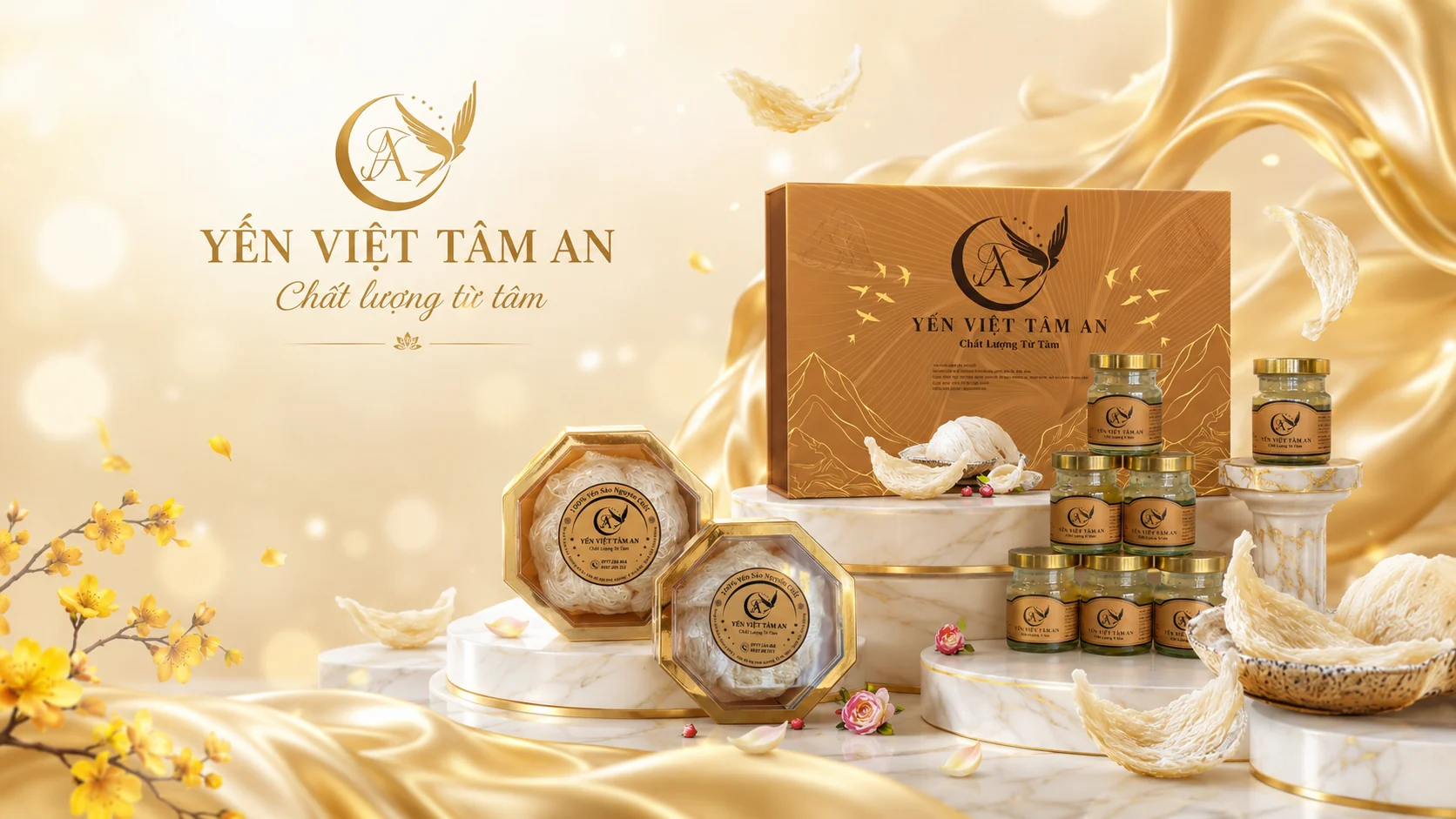 Bộ sản phẩm yến sào Yến Việt Tâm An